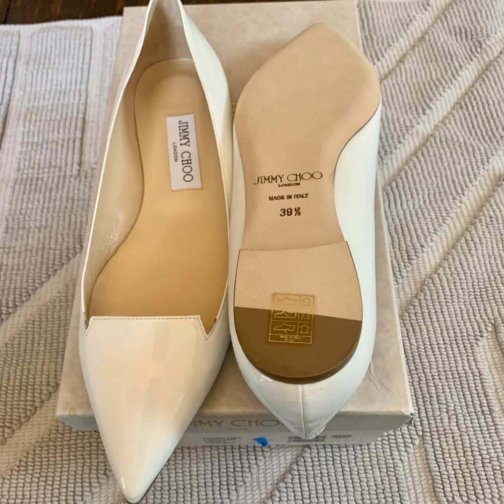 COPY - Jimmy Choo Attila Patent Leather White